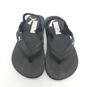Puma Youth Toddler Flip Flops Black Rubber & EVA Size 10